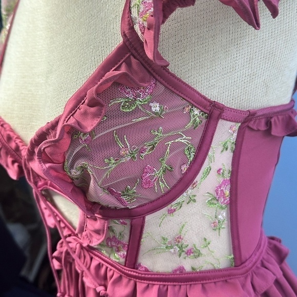 For Love & Lemons Camila Sleeved Slip Dress size small. - Picture 11 of 12